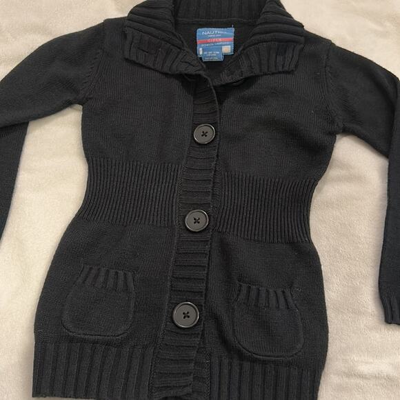 Nautica Girls School Uniform Cardigan Sweater Size Girls LG 6 - Navy - Picture 8 of 15